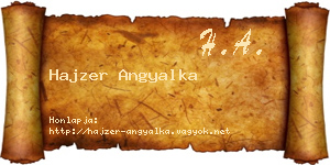 Hajzer Angyalka névjegykártya